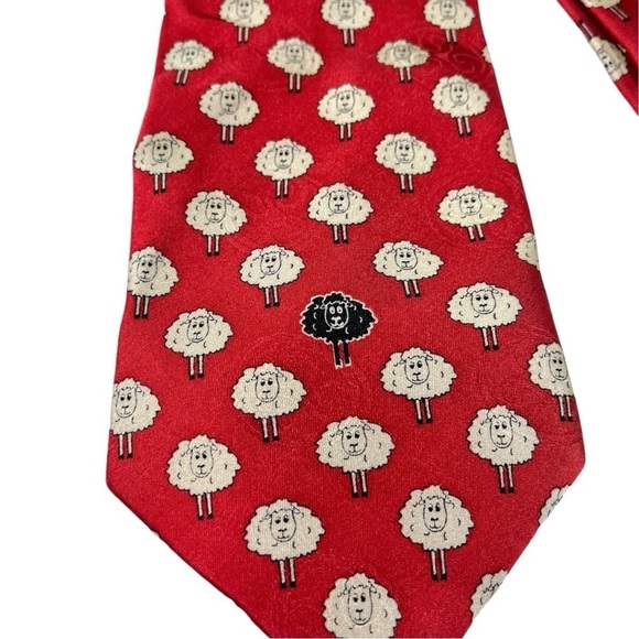 Vintage Traditional Craft Silk Black Sheep Tie - Picture 4 of 10